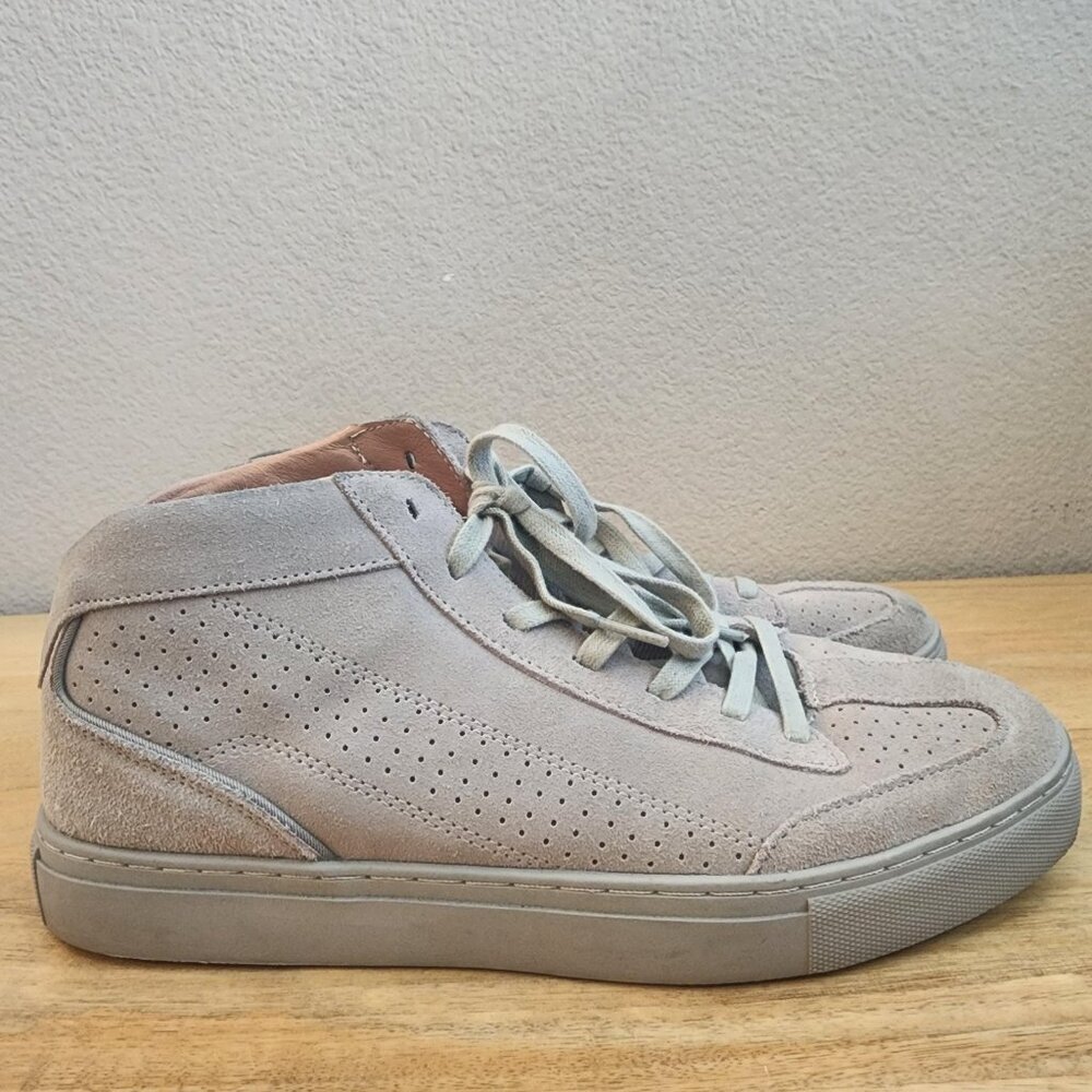BYLT RetroDay Suede Shoes Mens Size 8 Gray Perforated Mid Top Sneakers EU 41